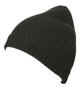 Prada Black Ribbed Hat