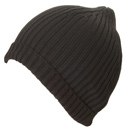 Prada Black Ribbed Wool Hat