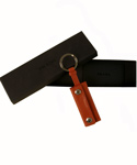 Prada Burnt Orange Leather Key Ring