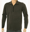 Prada Dark Grey 1/4 Zip Wool Sweater