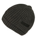 Prada Grey Ribbed Wool Hat