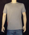 Prada Grey Round Neck Cotton T-Shirt With Concealed Pocket