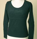 Prada Ladies Prada Black Deep Round Neck Long Sleeve Top