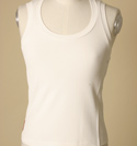 Prada Ladies Prada Cream Sleeveless Lightweight Top