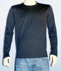 Prada Mens Blue Long Sleeve Cotton T-Shirt