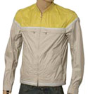 Prada Mens Prada Beige & Yellow Lightweight Nylon Jacket