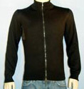 Prada Mens Prada Black Full Zip High Neck Cotton Sweater
