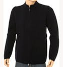 Navy Full Zip Wool Sweater