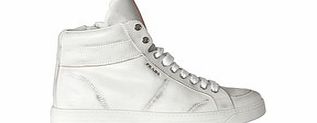 Prada Sport White leather high-top sneakers