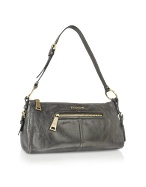 Prada Vitello Shine - Graphite Calfskin Shoulder Bag
