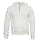 Prada White Full Zip Hooded Sweatshirt