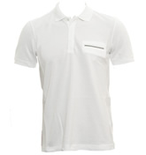 Prada White Pique Polo Shirt