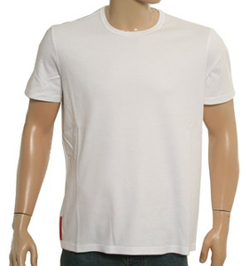 Prada White Short Sleeve Cotton T-Shirt - White