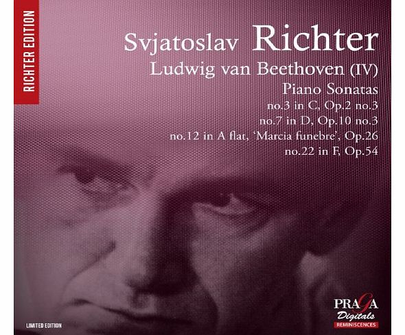 PRAGA DIGITALS Beethoven: Piano Sonatas Vol. 4 (No.3 in C major Op.2/3, No.7 in D major Op.10/3)