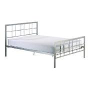 Prague Double Bedstead- silver effect