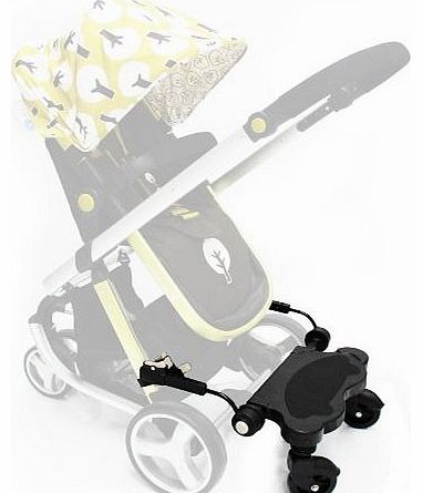 Pram-Stroller-Board Buggy Pram Ride-On Board Black (Plain)
