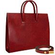 Pratesi Ladies`Polished Dark Brown Leather Classic Handbag