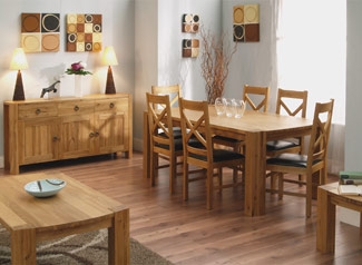 Dining Table and 6 Dining Chairs - 160cms