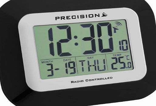 Precision PREC0097 Radio Controlled LCD Wall Mountable and Desk Clock
