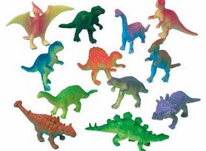 prehistoric Pack of 12 Dinosaur Model Figures