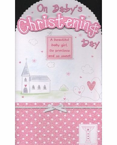 Prelude Girls Christening Card - On Babys Christening Day
