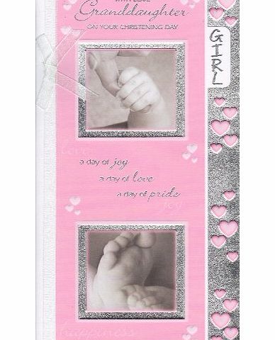 Prelude Girls Christening Card - With Love Granddaughter On Your Christening Day