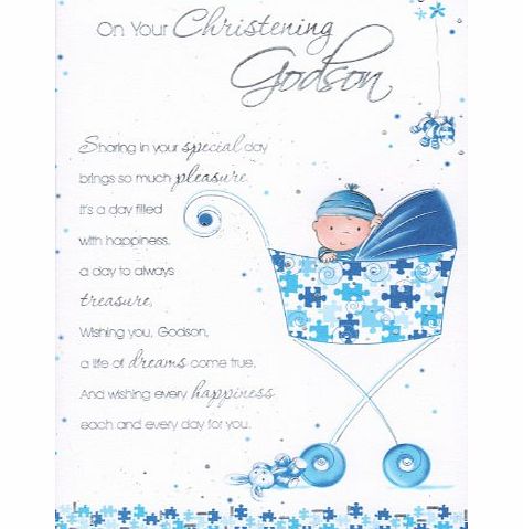 Prelude Godson Christening Card - On Your Christening Godson