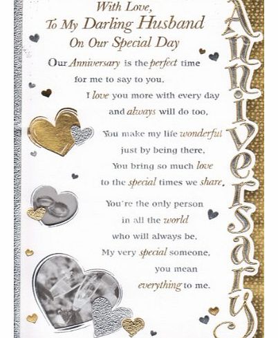 Prelude Wedding Anniversary Day Card - With Love, To My Darling Husband On Our Special Day