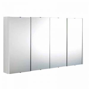 Premier 1200mm 4 Door Mirrored Cabinet