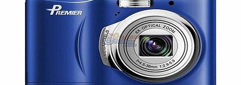 Premier 14.0MP 8x Optical Zoom HD Compact Digital Camera 2.7`` TFT LCD - DC-E861 B - Blue