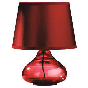 27cm H Medan Red Glass Table Lamp