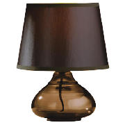 Premier 27cm H Medan Smoke Amber glass Table Lamp