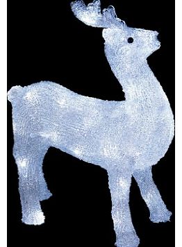 Premier 38cm LED Outdoor Reindeer Christmas Xmas Decoration White Made by Premier NEW