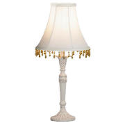 Premier 50cm H Antique White Polyresin Table Lamp