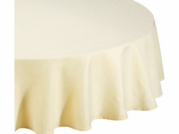 Premier 69-inch Linen Look Round Tablecloth, Cream