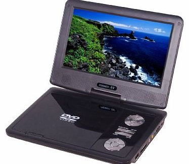 Premier AV SB-D807 7-inch Multiregion Swivel Portable DVD Player with USB and Card Slot