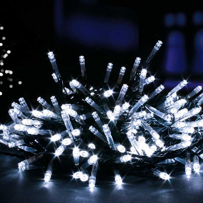 Premier Christmas Lights Supabrights Multi-Action 200 LED White