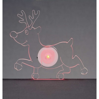 Premier Decorations 12cm LED Reindeer Window Sucker