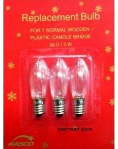 Premier Decorations 3 Candle bridge replacement bulbs screw in