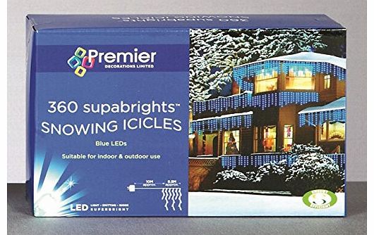 Premier Decorations Premier 360 Supabrights Snowing Icicles Warm White LEDs 8.8m Lit Length LV062394WW
