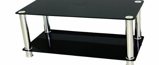 Premier Designs Premier AV Black Glass Coffee Table amp; LCD/LED/PLASMA TV STAND Up To 42 Inch