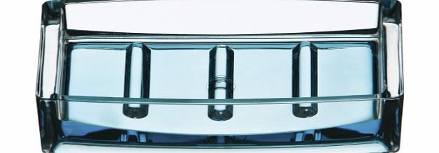 Premier Housewares Acrylic Soap Dish - Turquoise and Clear