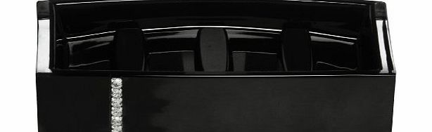 Premier Housewares Acrylic Soap Dish with Crystals - Black