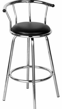 Premier Housewares Bar Stool - 96 x 53 x 45 cm - Black