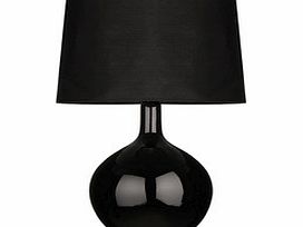 Premier Housewares Black ceramic rotund table lamp