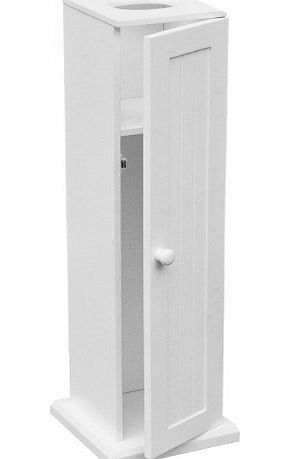 Premier Housewares Floorstanding Toilet Roll Holder - 65 x 20 x 20 cm - White