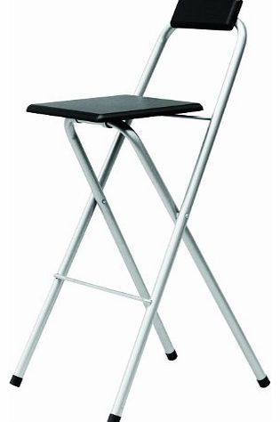 Premier Housewares Folding Bar Stool, Black