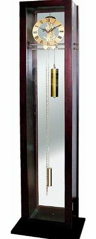 Premier Housewares Grandfather Clock with Glass Front - 151 x 38 x 25 cm - Mahogany
