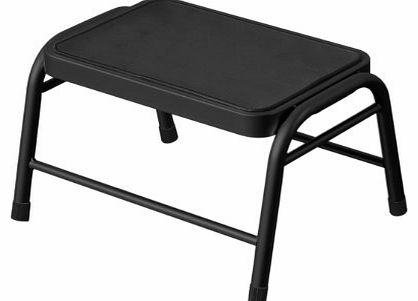 Premier Housewares Metal Step Stool - 25 x 43 x 35 cm - Black