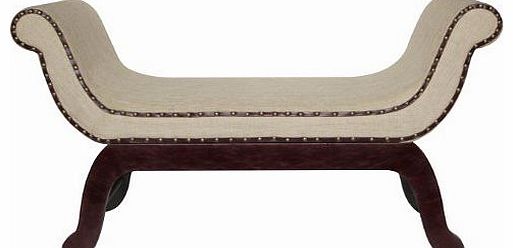 Premier Housewares Natural Linen Chaise Longue